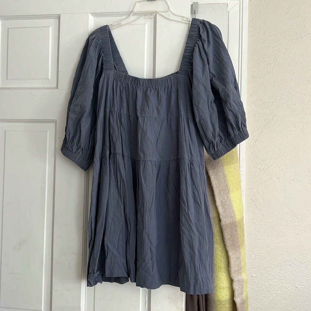 Square Neck Puff Sleeve Dress